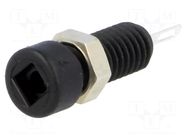 Connector: 2mm banana; socket; 6A; Overall len: 21mm; black; MBI 1 HIRSCHMANN T&M