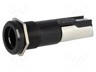 Fuse holder; 5x20mm,6.3x32mm; 16A; on panel; black; FunctionMAX SCHURTER