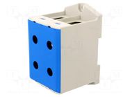 Splice terminal: rail; 850A; 690V; screw terminal; blue; polyamide OUNEVA