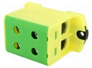Splice terminal: rail; 490A; 690V; screw terminal; yellow-green OUNEVA