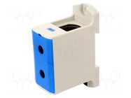 Splice terminal: rail; 320A; 690V; screw terminal; blue; polyamide OUNEVA