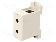 Splice terminal: rail; 320A; 690V; screw terminal; grey; polyamide OUNEVA