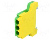 Splice terminal: rail; 57A; 500V; screw terminal; yellow-green SIMET