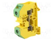 Splice terminal: rail; ways: 1; terminals: 2; yellow-green; 1000V PHOENIX CONTACT