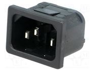 Connector: AC supply; socket; male; 10A; 250VAC; IEC 60320; C14 (E) BULGIN