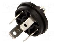 Connector: valve connector; socket; form C; 9.4mm; male; PIN: 4; 6A HIRSCHMANN
