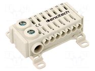 Splice terminal: distribution block; 76A; 690V; grey; polyamide ENCITECH