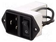 Connector: AC supply; socket; male; 16A; 250VAC; C20 (I); IEC 60320 SCHURTER