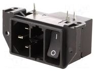 Connector: AC supply; socket; male; 10A; C14 (E); DD21; IEC 60320 SCHURTER