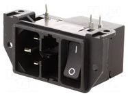 Connector: AC supply; socket; male; 10A; C14 (E); DD21; IEC 60320 SCHURTER