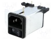 Connector: AC supply; socket; male; 1A; 250VAC; IEC 60320; C14 (E) SCHURTER