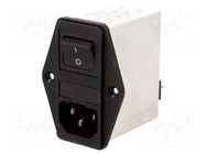 Connector: AC supply; socket; male; 2A; 250VAC; C14 (E); IEC 60320 SCHURTER