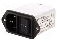 Connector: AC supply; socket; male; 4A; 250VAC; C14 (E); IEC 60320 SCHURTER