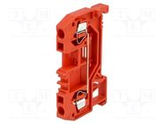 Splice terminal: rail; 0.08÷2.5mm2; ways: 1; terminals: 2; red; 280 WAGO