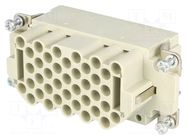 Connector: HDC; contact insert; female; 16A; 500V; Han® HMC; PIN: 40 HARTING