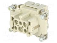 Connector: HDC; contact insert; female; 16A; 500V; Han® ES; PIN: 6 HARTING
