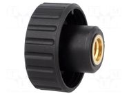 Knob; Ø: 32mm; Int.thread: M8; 10mm; H: 22mm; polyamide; knurled ELESA+GANTER