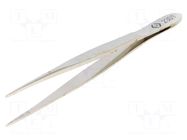 Tweezers; 115mm; Blades: narrow; Tipwidth: 1mm; 16g C.K