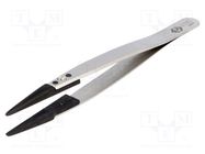 Tweezers; non-magnetic; Tipwidth: 2mm; Blade tip shape: rounded C.K