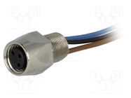 Connector: M8; 0.5m; female; PIN: 3; with leads; socket; E; 4A; IP67 HIRSCHMANN