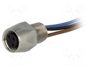 Connector: M8; 0.5m; female; PIN: 3; 60V; IP67; E; with leads; socket HIRSCHMANN