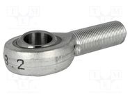 Ball joint; 20mm; M20; 1.5; left hand thread,outside; brass,steel ELESA+GANTER