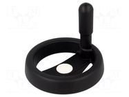 Knob; with handle; H: 37mm; Ømount.hole: 10mm; black; 0÷80°C ELESA+GANTER