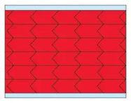 LABEL, VINYL CLOTH, 6.35MMX3.175MM, RED