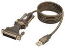 ADAPTER CABLE, USB A-DB25/DB9 PLUG, 5FT