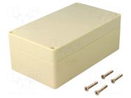 Enclosure: multipurpose; X: 90mm; Y: 158mm; Z: 61mm; ABS; grey; IP65 COMBIPLAST