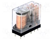 Relay: electromagnetic; DPDT; Ucoil: 24VDC; Icontacts max: 3A; G2RK OMRON Electronic Components