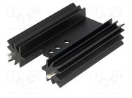 Heatsink: extruded; TO220; black; L: 50.8mm; 9.1K/W; aluminium 