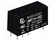 Relay: electromagnetic; SPDT; Ucoil: 48VDC; 16A; 16A/250VAC; LMR1 Recoy/RAYEX ELECTRONICS