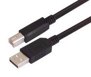 USB CABLE, 2.0 TYPE A PLUG-B PLUG, 0.3M