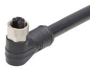 SENSOR CORD, M12 R/A RCPT-FREE END, 1M