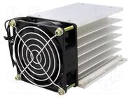 Heatsink: extruded; for three phase solid state relays QLT POWER