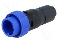 Connector: circular; plug; male; PIN: 6; w/o contacts; for cable BULGIN