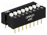 Switch: DIP-SWITCH; Poles number: 8; ON-OFF; 0.025A/24VDC; Pos: 2 OMRON Electronic Components