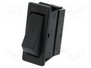 ROCKER; SPDT; Pos: 2; ON-ON; 16A/250VAC; 20A/28VDC; black; none; 1500 BULGIN