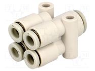 Push-in fitting; -1÷10bar; polypropylene; Øout: 4mm; Øin: 6mm SMC