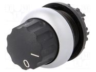 Switch: rotary; 22mm; Stabl.pos: 2; black; none; IP66; prominent EATON ELECTRIC