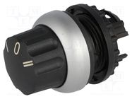 Switch: rotary; 22mm; Stabl.pos: 3; black; none; IP66; prominent EATON ELECTRIC