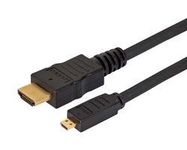 CABLE ASSY, HDMI A PLUG-D PLUG, 3.3'