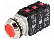 Switch: push-button; 30mm; Stabl.pos: 1; NC x3 + NO x3; red; IP56 PROMET