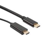 CABLE ASSY, HDMI A PLUG-USB C PLUG, 9.8'