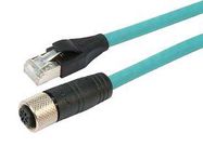 SENSOR CABLE, 4P M12 RCPT-RJ45 PLUG/3.3'