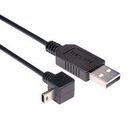 USB CABLE, A PLUG-MINI B R/A PLUG, 6.6'