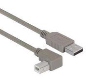 USB CABLE, 2.0, A PLUG-B R/A PLUG, 19.7"