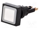 Switch: push-button; 16mm; Stabl.pos: 1; white; filament lamp EATON ELECTRIC