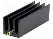 Heatsink: extruded; grilled; TO220; black; L: 50mm; W: 16mm; H: 16mm FISCHER ELEKTRONIK